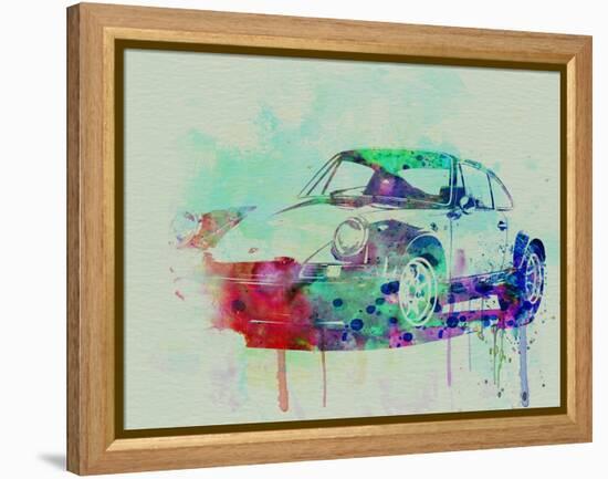 Porsche 911 Watercolor 2-NaxArt-Framed Stretched Canvas