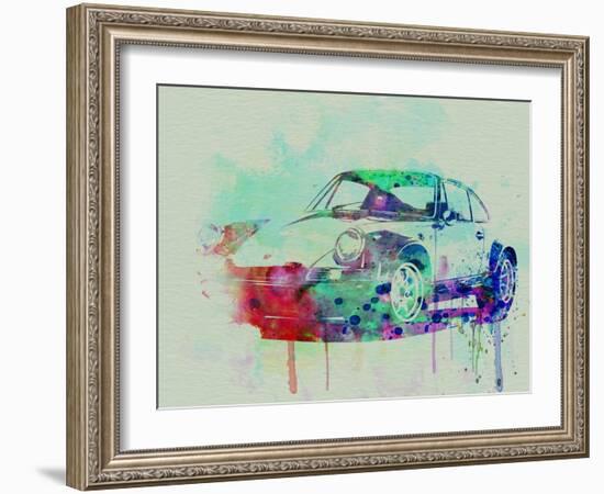 Porsche 911 Watercolor 2-NaxArt-Framed Art Print