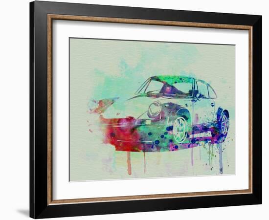 Porsche 911 Watercolor 2-NaxArt-Framed Art Print