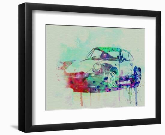 Porsche 911 Watercolor 2-NaxArt-Framed Premium Giclee Print