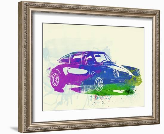 Porsche 911 Watercolor-NaxArt-Framed Art Print