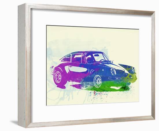 Porsche 911 Watercolor-NaxArt-Framed Art Print