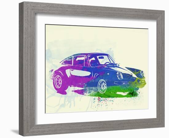 Porsche 911 Watercolor-NaxArt-Framed Art Print