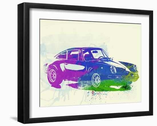 Porsche 911 Watercolor-NaxArt-Framed Art Print