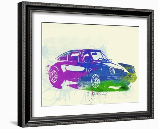 Porsche 911 Watercolor-NaxArt-Framed Art Print