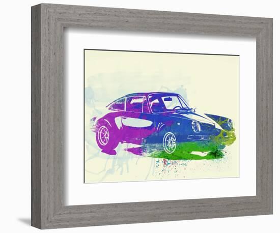 Porsche 911 Watercolor-NaxArt-Framed Art Print