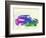 Porsche 911 Watercolor-NaxArt-Framed Art Print