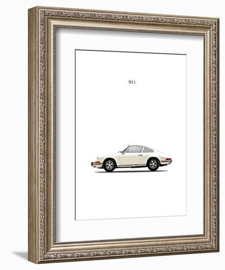 Porsche 911E 1968 White-Mark Rogan-Framed Art Print