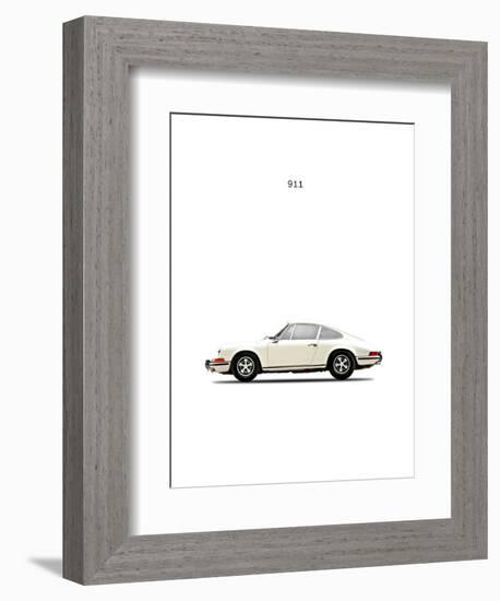 Porsche 911E 1968 White-Mark Rogan-Framed Art Print