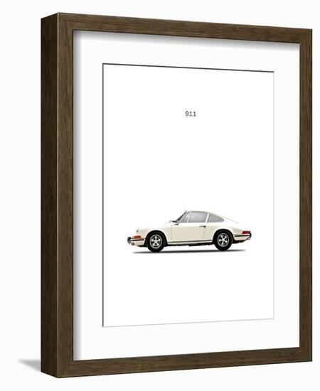 Porsche 911E 1968 White-Mark Rogan-Framed Art Print