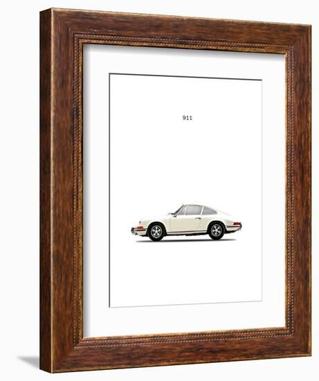 Porsche 911E 1968 White-Mark Rogan-Framed Art Print