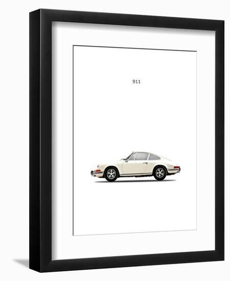 Porsche 911E 1968 White-Mark Rogan-Framed Art Print
