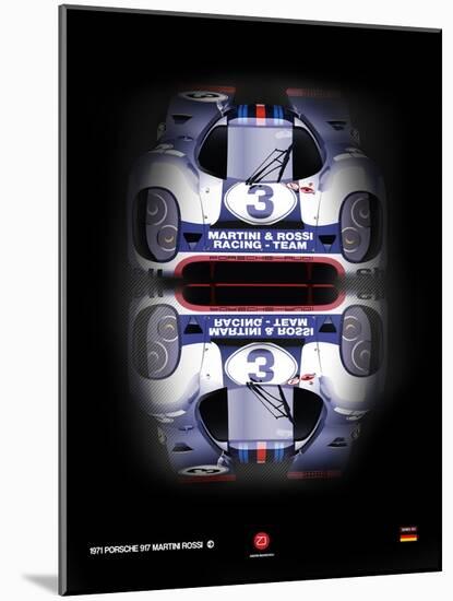 Porsche 917 Martini Rossi-NaxArt-Mounted Art Print