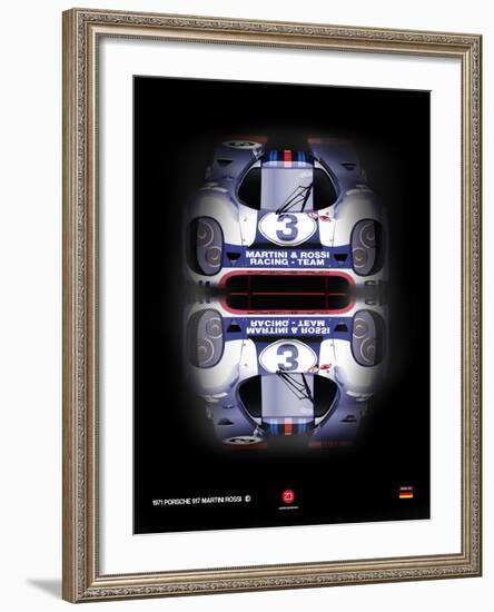 Porsche 917 Martini Rossi-NaxArt-Framed Art Print