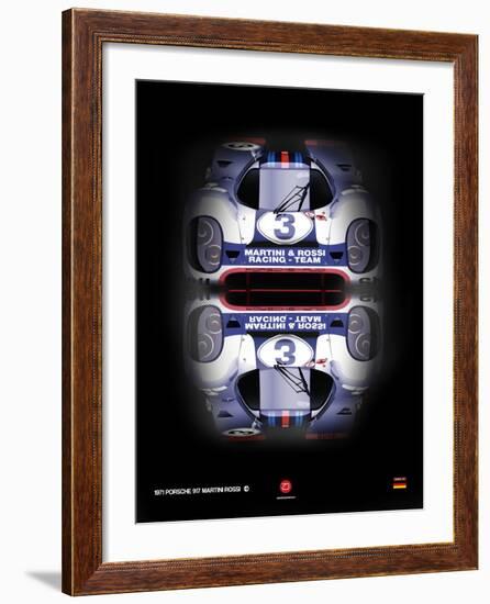 Porsche 917 Martini Rossi-NaxArt-Framed Art Print