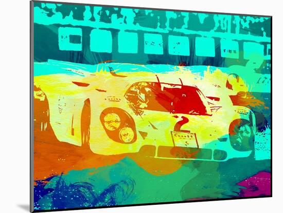 Porsche 917 Watercolor-NaxArt-Mounted Art Print