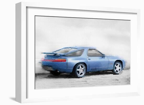 Porsche 928 Watercolor-NaxArt-Framed Art Print