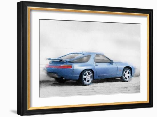 Porsche 928 Watercolor-NaxArt-Framed Art Print