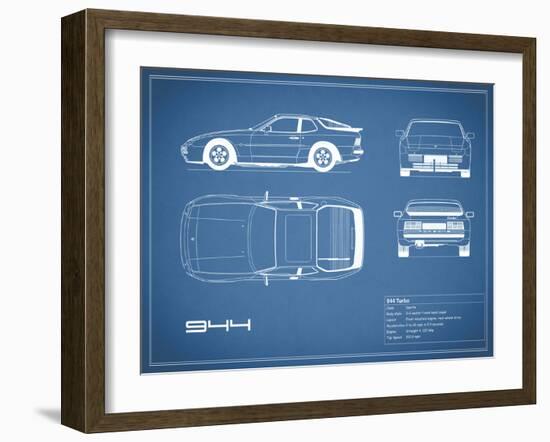 Porsche 944 Turbo-Blue-Mark Rogan-Framed Art Print