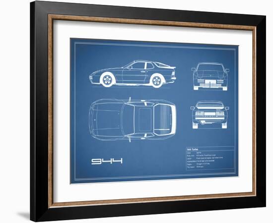 Porsche 944 Turbo-Blue-Mark Rogan-Framed Art Print