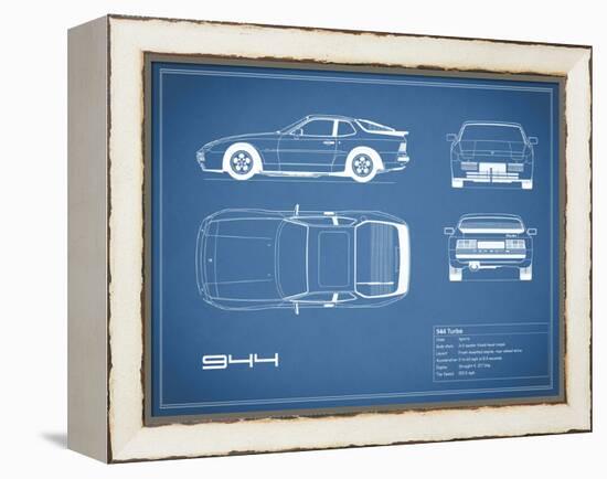 Porsche 944 Turbo-Blue-Mark Rogan-Framed Stretched Canvas