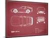 Porsche 944 Turbo-Maroon-Mark Rogan-Mounted Art Print