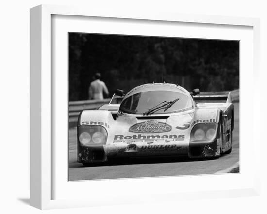 Porsche 956 on its Way to Winning the Le Mans 24 Hour Race, France, 1983-null-Framed Photographic Print