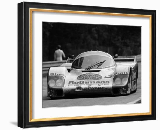 Porsche 956 on its Way to Winning the Le Mans 24 Hour Race, France, 1983-null-Framed Photographic Print