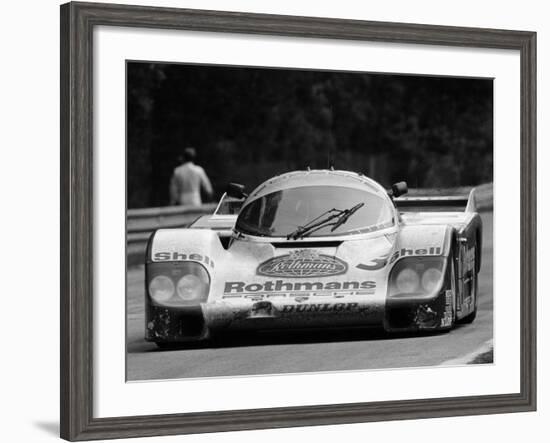 Porsche 956 on its Way to Winning the Le Mans 24 Hour Race, France, 1983-null-Framed Photographic Print