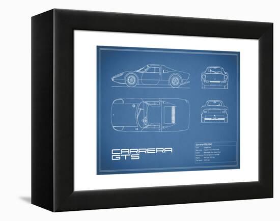 Porsche Carrera GTS-Blue-Mark Rogan-Framed Stretched Canvas