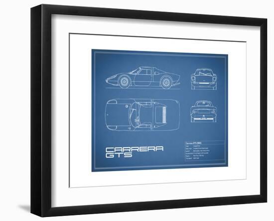 Porsche Carrera GTS-Blue-Mark Rogan-Framed Art Print