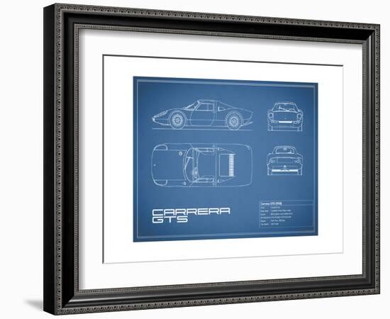 Porsche Carrera GTS-Blue-Mark Rogan-Framed Art Print