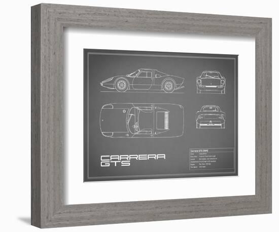 Porsche Carrera GTS-Grey-Mark Rogan-Framed Art Print