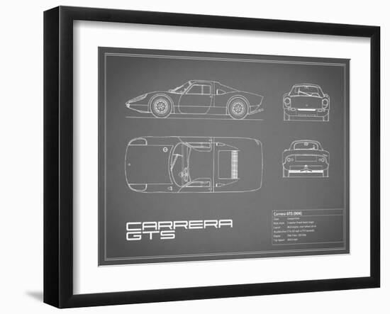 Porsche Carrera GTS-Grey-Mark Rogan-Framed Art Print