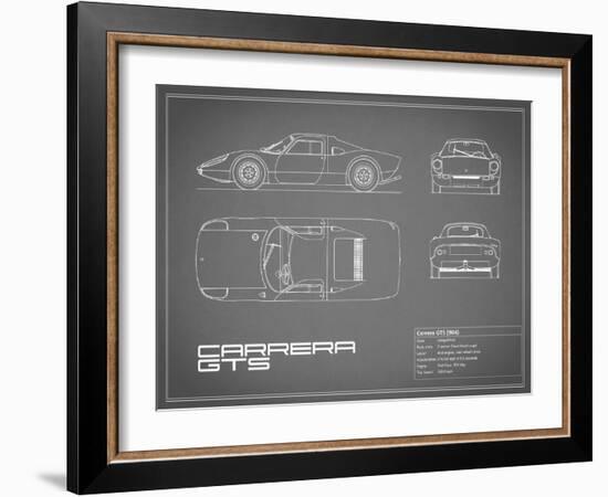 Porsche Carrera GTS-Grey-Mark Rogan-Framed Art Print