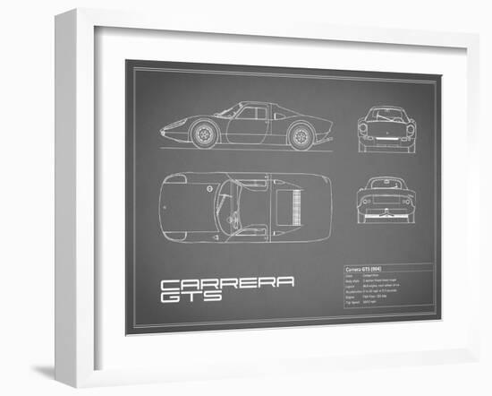 Porsche Carrera GTS-Grey-Mark Rogan-Framed Art Print