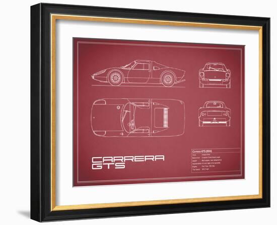 Porsche Carrera GTS-Maroon-Mark Rogan-Framed Art Print