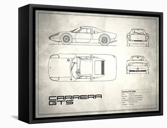 Porsche Carrera GTS White-Mark Rogan-Framed Stretched Canvas