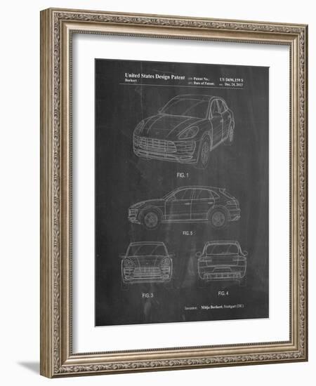 Porsche Cayenne Patent-Cole Borders-Framed Art Print