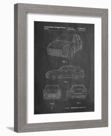 Porsche Cayenne Patent-Cole Borders-Framed Art Print