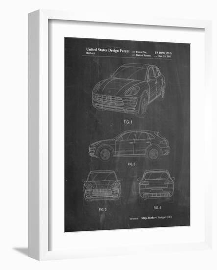 Porsche Cayenne Patent-Cole Borders-Framed Art Print