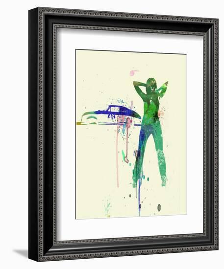 Porsche Girl-NaxArt-Framed Art Print