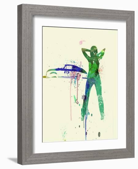 Porsche Girl-NaxArt-Framed Art Print