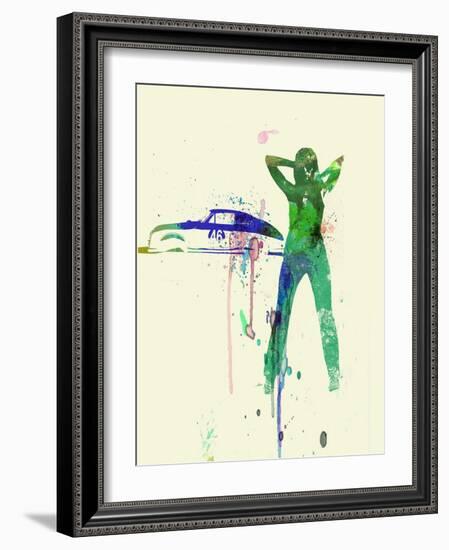 Porsche Girl-NaxArt-Framed Art Print