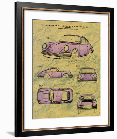 Porsche Patent-null-Framed Art Print