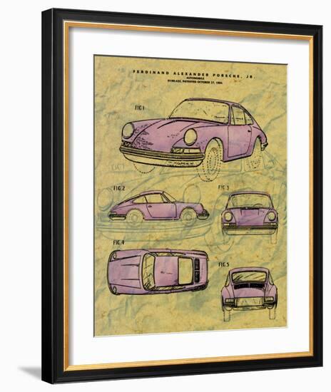 Porsche Patent-null-Framed Art Print