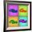 Porsche Pop Art 1-NaxArt-Framed Art Print