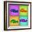 Porsche Pop Art 1-NaxArt-Framed Art Print