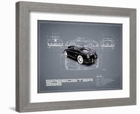 Porsche Speedster 1959 White-Mark Rogan-Framed Giclee Print