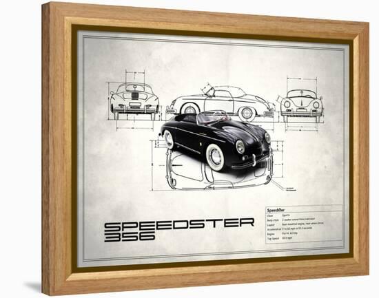 Porsche Speedster 1959-Mark Rogan-Framed Stretched Canvas